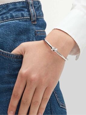 kate spade Sailor's Knot Hinge Bracelet Silver